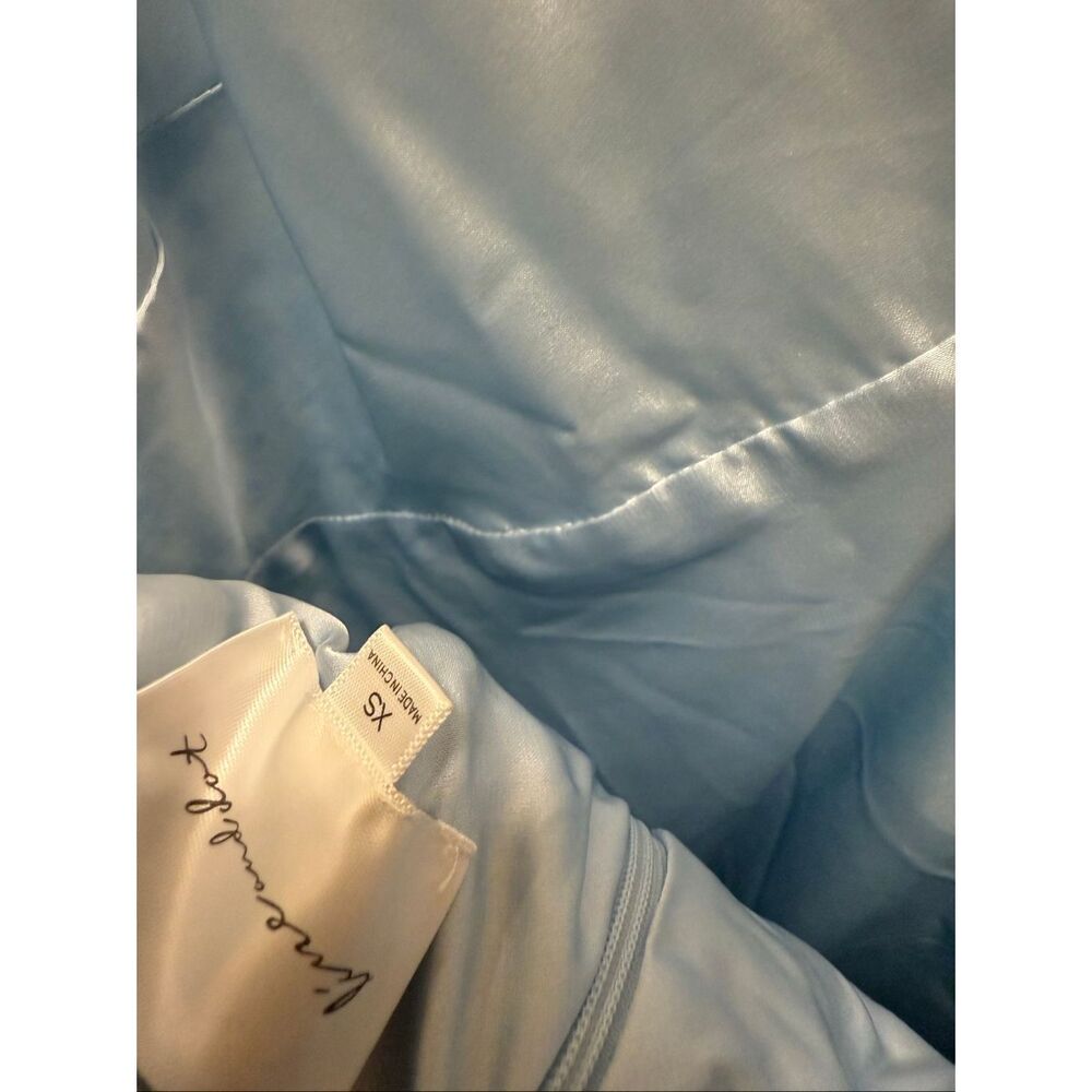 Line & Dot Women's Eros Maxi Dress in Sky Blue Sequined Voile Fabric size XS NWO - Picture 9 of 9